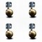 Service Caster 2.5 Inch Windsor Antique Metal Ball Caster - Corner Mount Bracket-SCC, 4PK SCC-GR01S25-DCS-WA-71678-4-CB90-4 - alternate 1